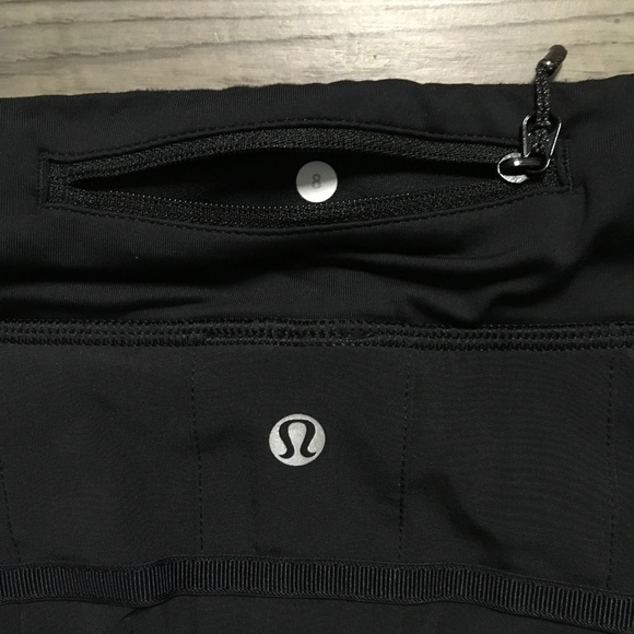 Lululemon Pace Setter Skirt Black Sz 8 Reg - Picture 3 of 4